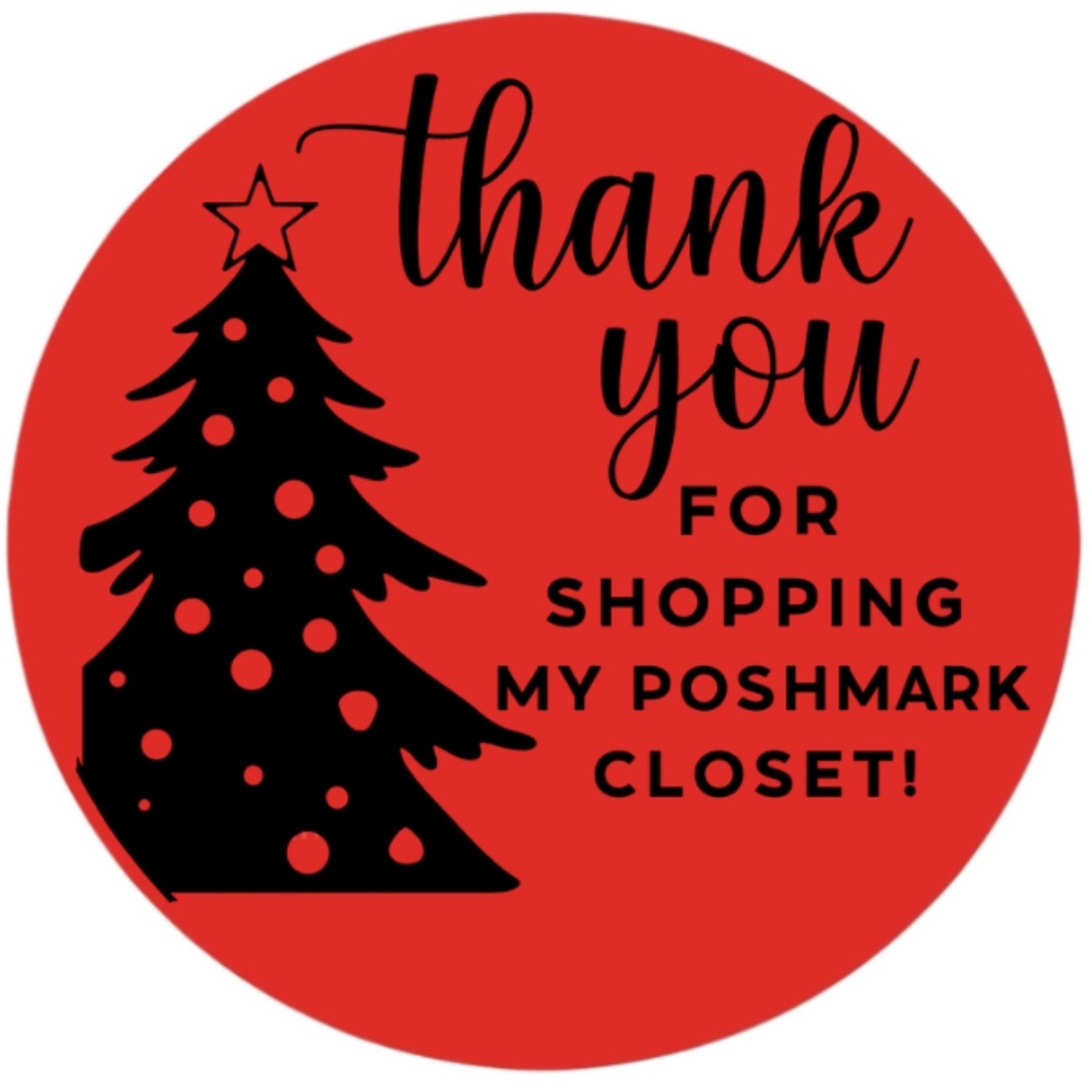 🎄 Thank You Stickers for Poshmark Closet | 2” Round Labels (100 pcs) NEW - Picture 3 of 5